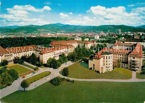 AK / Ansichtskarte Freiburg Breisgau Fliegeraufnahme Universitaetskliniken Kat. Freiburg im Breisgau