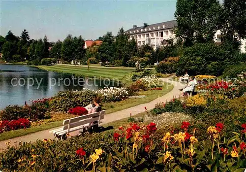 AK / Ansichtskarte Bad Meinberg Kurparksee Rolandsanatorium Kat. Horn Bad Meinberg