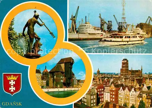 AK / Ansichtskarte Gdansk Denkmal Neptun Hafen Kat. Gdansk