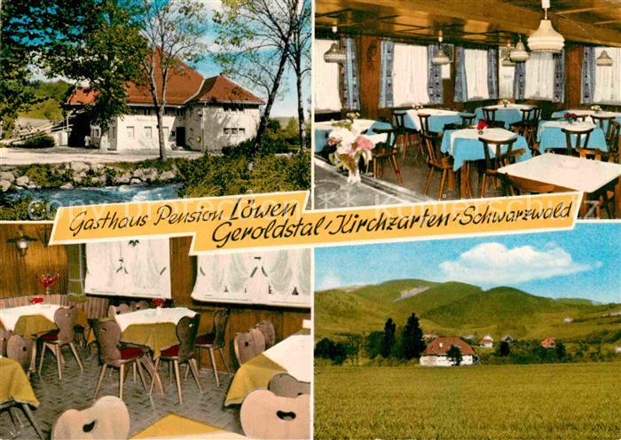 Ak Ansichtskarte Kirchzarten Geroldstal Gasthaus Pension Loewen Kat