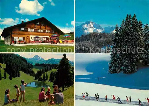 AK / Ansichtskarte Zweisimmen Berghotel Sparenmoos Landschaftspanorama Winterlandschaft Alpen Kat. Zweisimmen