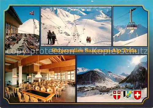 AK / Ansichtskarte Samnaun Dorf Skiparadies im Unterengadin Winterpanorama Alpen Kat. Samnaun Dorf