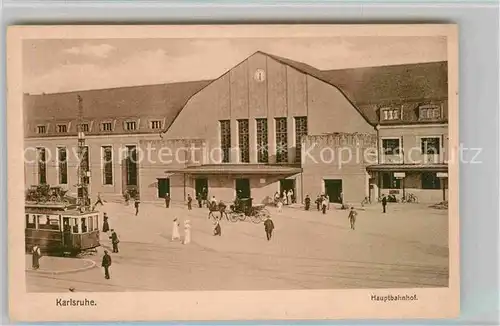 AK / Ansichtskarte Karlsruhe Baden Hauptbahnhof