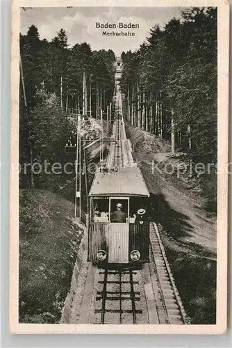 AK / Ansichtskarte Baden Baden Merkurbahn Kat. Baden Baden