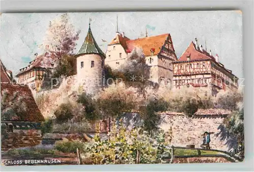 AK / Ansichtskarte Bebenhausen Tuebingen Schloss Kuenstlerkarte Kat. Tuebingen