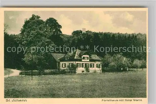 AK / Ansichtskarte Urach Bad Sankt Johann Forsthaus Hohe Warte Kat. Bad Urach