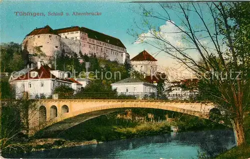 AK / Ansichtskarte Tuebingen Schloss und Alleenbruecke Kat. Tuebingen