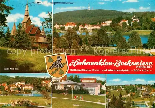 AK / Ansichtskarte Hahnenklee Bockswiese Harz Gustav Adolf Kirche Kurhaus  Kat. Goslar