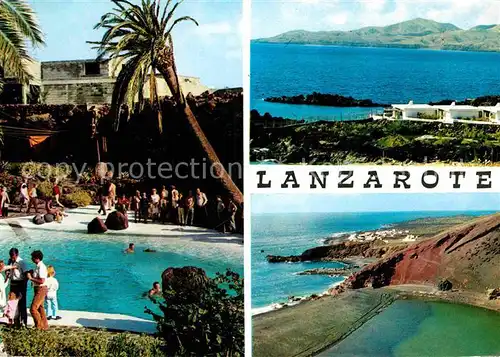 AK / Ansichtskarte Lanzarote Kanarische Inseln Pool Strand