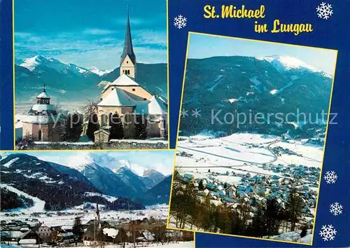 AK / Ansichtskarte St Michael Lungau Schizentrum Kirche Gesamtansicht Luftkurort mit Alpenpanorama