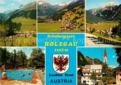 AK / Ansichtskarte Holzgau Panorama Erholungsort im Lechtal Alpen Freibad Kat. Holzgau