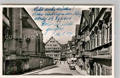 AK / Ansichtskarte Tuebingen Holzmarkt Stiftskirche  Kat. Tuebingen