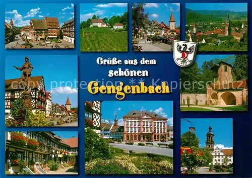 AK / Ansichtskarte Gengenbach Teilansichten Altstadt Kapelle Kirche Denkmal Statue Stadtmauer Kat. Gengenbach Schwarzwald
