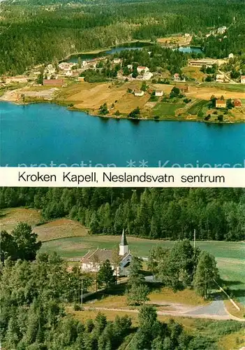 AK / Ansichtskarte Norwegen Norge Neslandsvatn sentrum Kroken Kapell Kat. Norwegen
