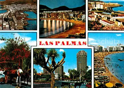 AK / Ansichtskarte Las Palmas Gran Canaria Fliegeraufnahme Hafen Strand Kat. Las Palmas Gran Canaria