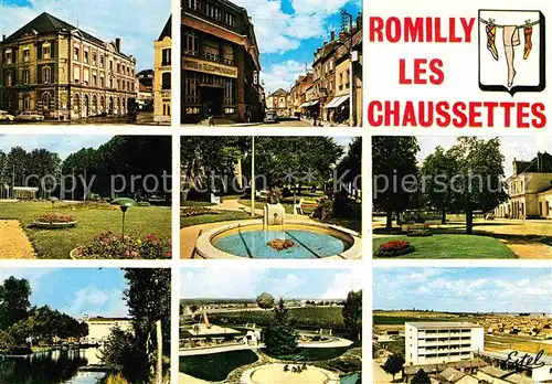 AK / Ansichtskarte Romilly sur Seine Hotel de Ville Boule d Or Bechere Square Gare Moulin Centre Kat. Romilly sur Seine