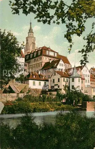 AK / Ansichtskarte Tuebingen Neckar Hoelderlinturm Neckarpartie Alte Aula