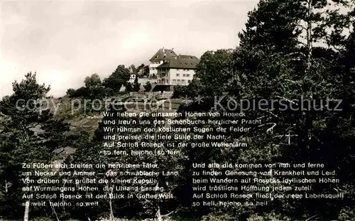 AK / Ansichtskarte Unterjesingen Genesungsheim Schloss Roseck Kat. Tuebingen