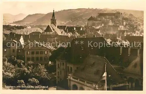 AK / Ansichtskarte Tuebingen mi Stiftskirche und Schloss Kat. Tuebingen