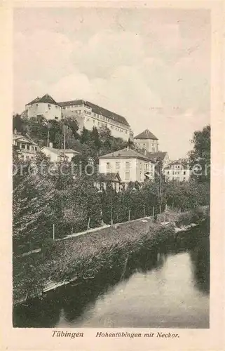 AK / Ansichtskarte Tuebingen Schloss Hohentuebingen mit Neckar Kat. Tuebingen