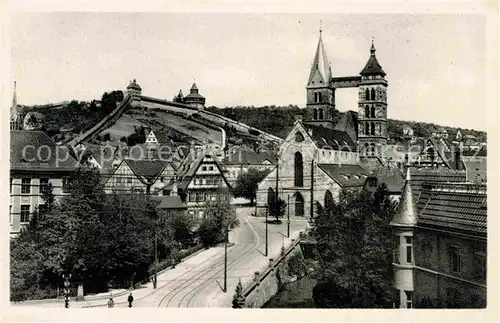 AK / Ansichtskarte Esslingen Neckar Blick von der Agnesbruecke Stadtkirche Kat. Esslingen am Neckar