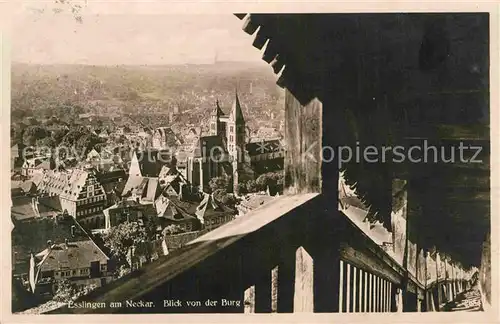 AK / Ansichtskarte Esslingen Neckar Blick von der Burg Kat. Esslingen am Neckar