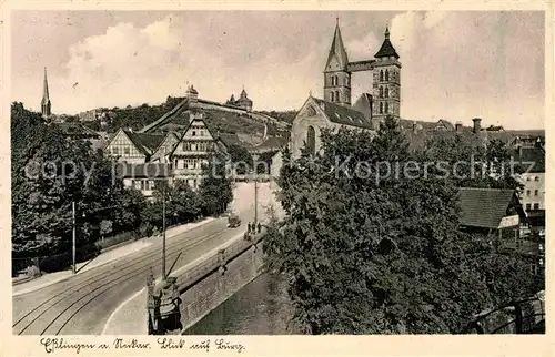 AK / Ansichtskarte Esslingen Neckar Stadtkirche und Burg Kat. Esslingen am Neckar