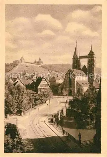 AK / Ansichtskarte Esslingen Neckar Stadtkirche mit Burg Kat. Esslingen am Neckar