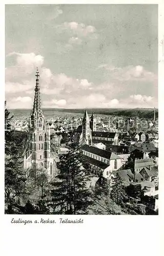 AK / Ansichtskarte Esslingen Neckar Teilansicht mit Frauen und Stadtkirche Kat. Esslingen am Neckar