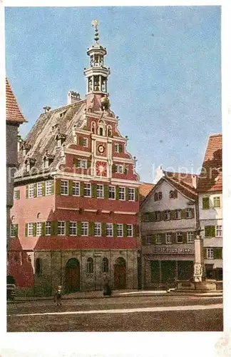 AK / Ansichtskarte Esslingen Neckar Altes Rathaus mit Brunnen Kat. Esslingen am Neckar