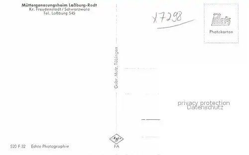 AK / Ansichtskarte Rodt Lossburg Muettergenesungsheim Kat. Lossburg