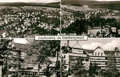 AK / Ansichtskarte Schoemberg Freudenstadt Panorama Teilansichten Kat. Seewald