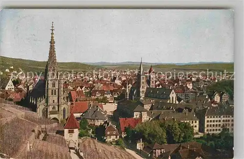 AK / Ansichtskarte Esslingen Neckar Panorama mit Frauen und Stadtkirche Kat. Esslingen am Neckar