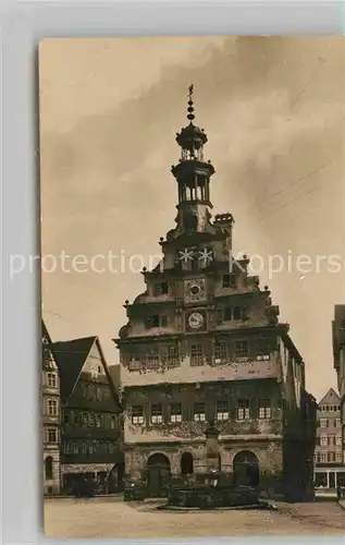 AK / Ansichtskarte Esslingen Neckar Altes Rathaus mit Brunnen Kat. Esslingen am Neckar