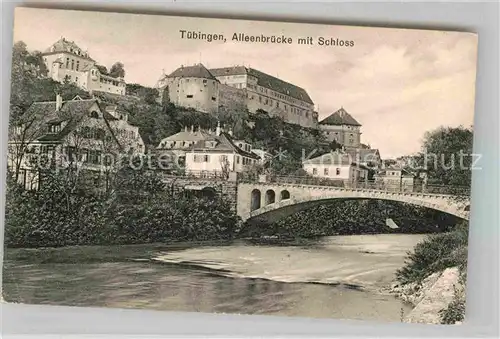 AK / Ansichtskarte Tuebingen Neckar Schloss mit Alleenbruecke