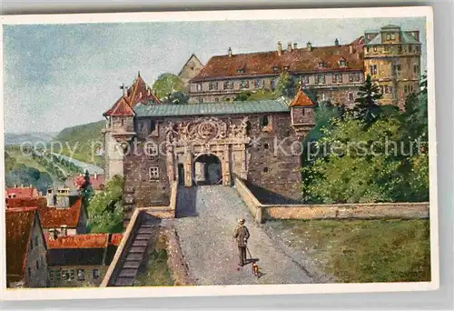 AK / Ansichtskarte Tuebingen Neckar Schlosseingang