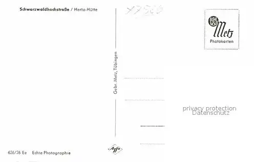 AK / Ansichtskarte Schwarzwaldhochstrasse Herta Huette