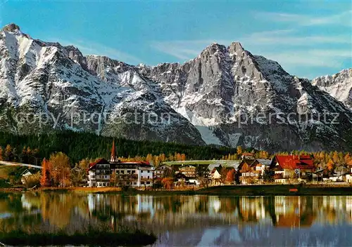 AK / Ansichtskarte Seefeld Tirol Ansicht vom See aus mit Blick zum Wettersteingebirge Kat. Seefeld in Tirol