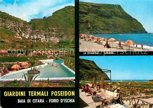 AK / Ansichtskarte Forio d Ischia Giardini Termali Poseidon Baia di Citara Spiaggia Piscina Bar Kat. 