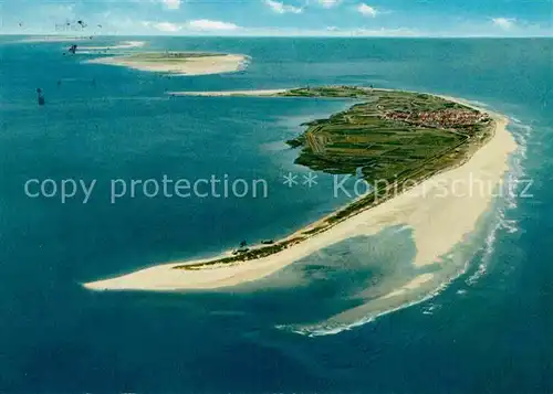 AK / Ansichtskarte Wangerooge Nordseebad Nordseeinsel Luftaufnahme aus 1000 m Hoehe Kat. Wangerooge