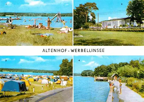 AK / Ansichtskarte Altenhof Werbellinsee Badestelle Suesser Winkel FDGB Erholungsheim Strandpavillon Campingplatz