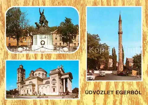 AK / Ansichtskarte Eger Erlau Denkmal Minarett Kathedrale Kat. Eger