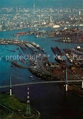 AK / Ansichtskarte Hamburg Koehlbrandhuette Fliegeraufnahme Kat. Hamburg