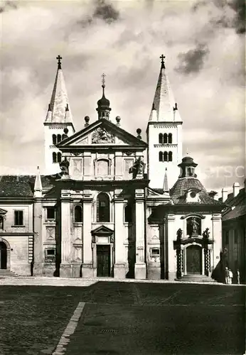 AK / Ansichtskarte Praha Prahy Prague Prazsky hrad Kostel Prager Burg St Georgskirche Kat. Praha