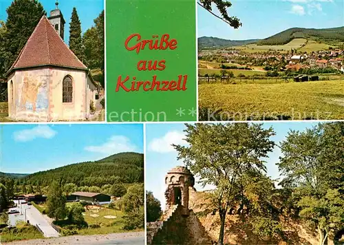 AK / Ansichtskarte Kirchzell Kapelle Landschaftspanorama Burgruine Kat. Kirchzell