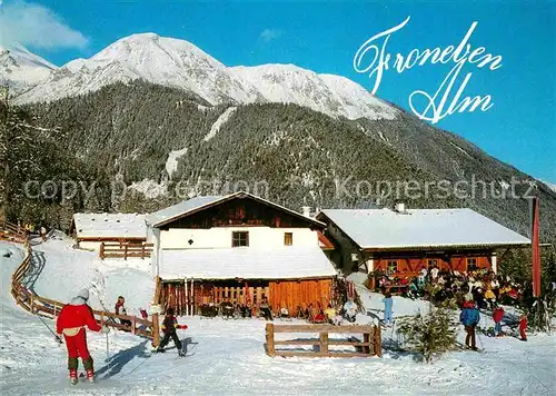 AK / Ansichtskarte Fulpmes Tirol Fronebem Alm Winter Skifahrer Kat. Fulpmes
