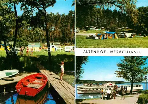 AK / Ansichtskarte Werbellinsee Altenhof Campingplatz Faehrschiff Kat. Schorfheide