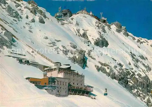 AK / Ansichtskarte Zugspitze Hotel Schneefernerhaus Gletscherbahn Gipfelbahn Kat. Garmisch Partenkirchen