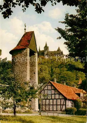 AK / Ansichtskarte Wernigerode Harz Alter Wachturm Schloss Kat. Wernigerode