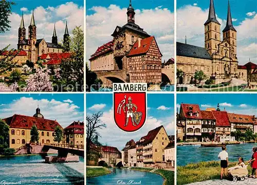 AK / Ansichtskarte Bamberg Rathaus Muenster Geyerswoerth Klein Venedig Kanal Kat. Bamberg